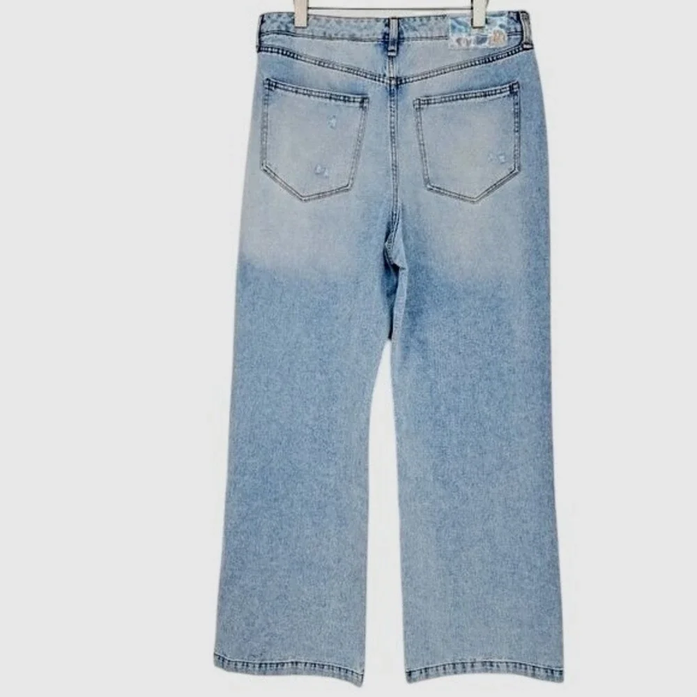 Circus NY High Waist Slouchy Distressed‎ Jeans in In The Stars Wash Size 31 New